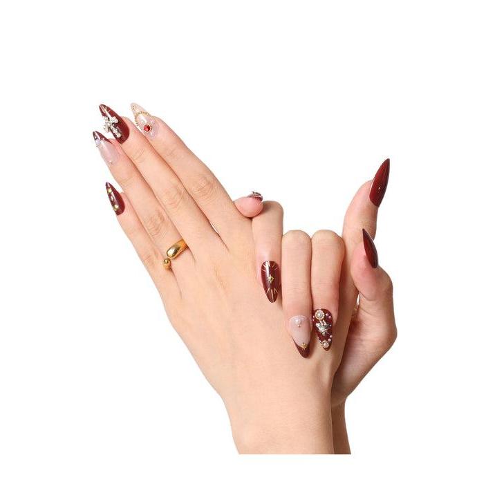 Never Have I Ever - Burgundy Cherub - Press-On Nails - Nail Extensions at Beyond Polish