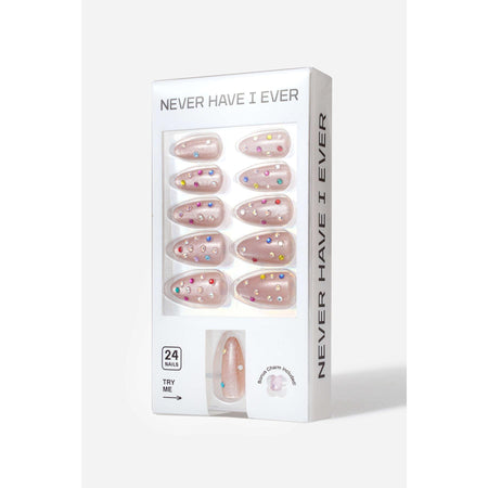 Never Have I Ever - Crystal Rain - Almond Press-On Nails - Nail Extensions at Beyond Polish
