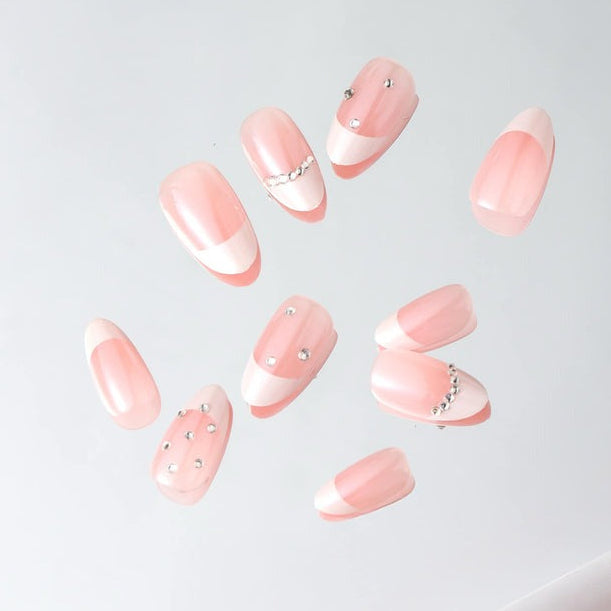 Never Have I Ever - French But Make It Fabulous - Short Almond Press-On Nails - Nail Extensions at Beyond Polish