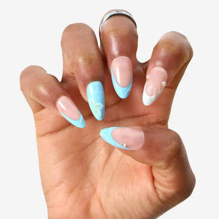 Never Have I Ever - French Waterlily - Almond Press-On Nails - Nail Extensions at Beyond Polish