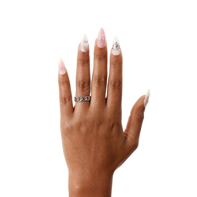 Never Have I Ever - Hearts Of Pearls - Almond Press-On Nails - Nail Extensions at Beyond Polish