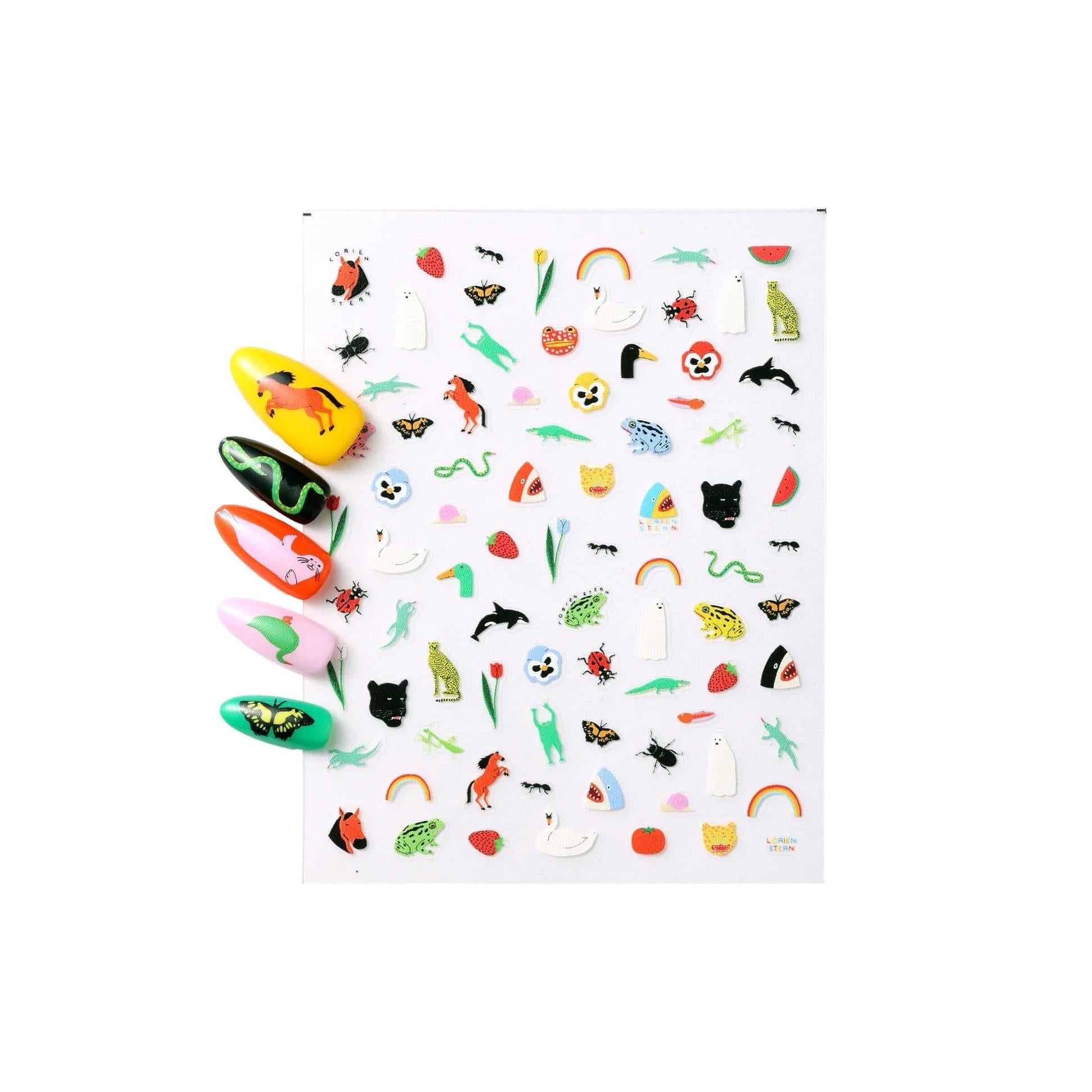 Never Have I Ever - Natural World Nail Stickers By Lorien Stern Bugs - Nail Extensions at Beyond Polish