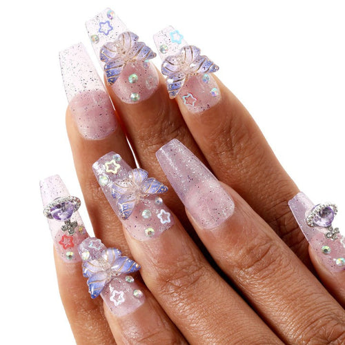 Never Have I Ever - Solar Star - Coffin Press-On Nails