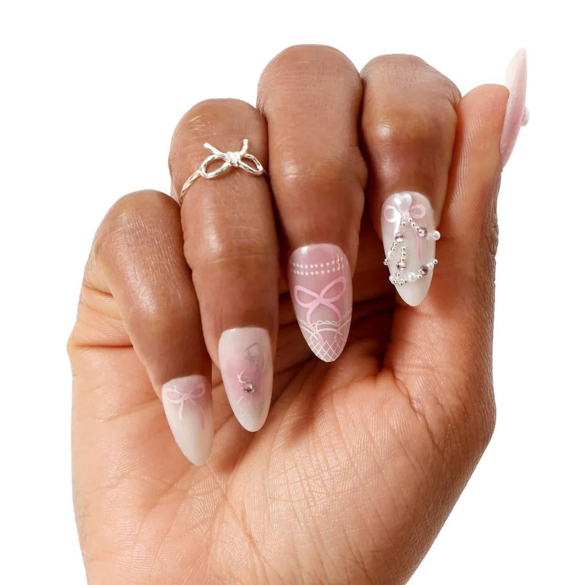 Never Have I Ever - Strawberries N Crème - Almond Press-On Nails - Nail Extensions at Beyond Polish