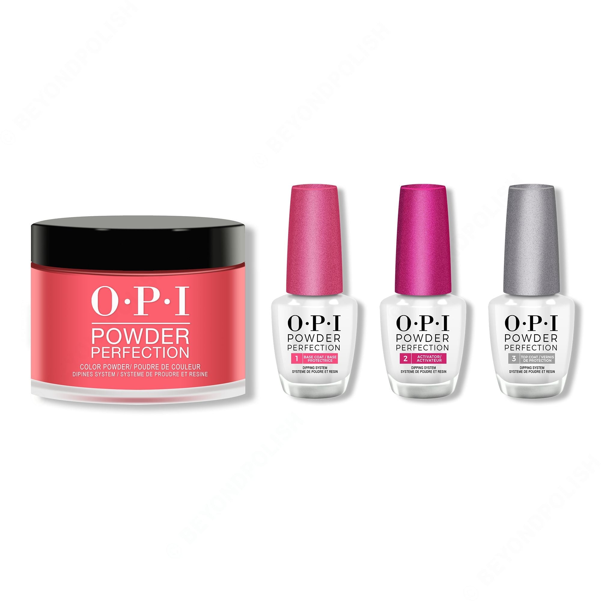 OPI - Dip Powder Combo - Liquid Set & Red Hot Rio - Dipping Powder at Beyond Polish