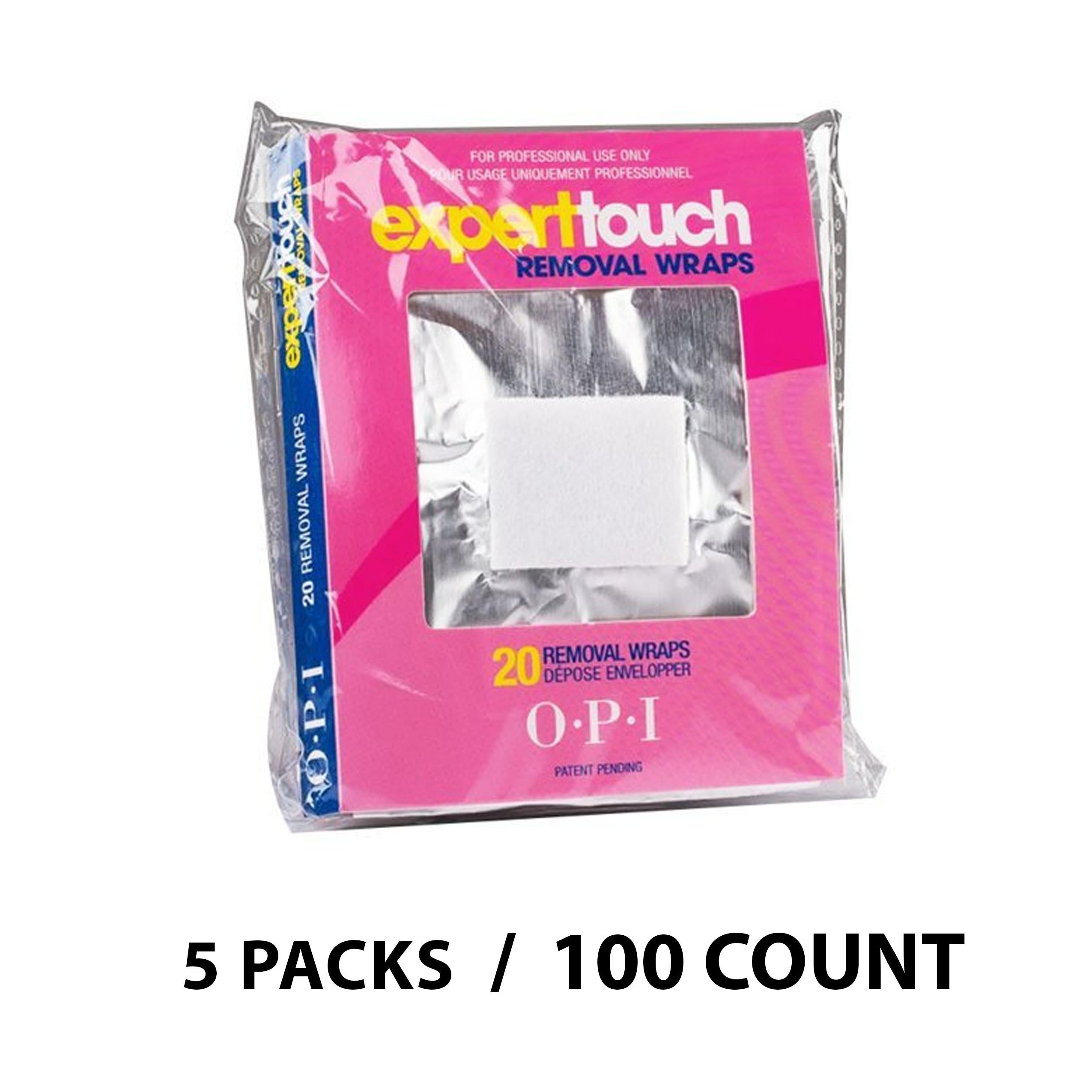 OPI Expert Touch Removal Wraps - 5 Pack - 100 Count - Cleansers & Removers at Beyond Polish