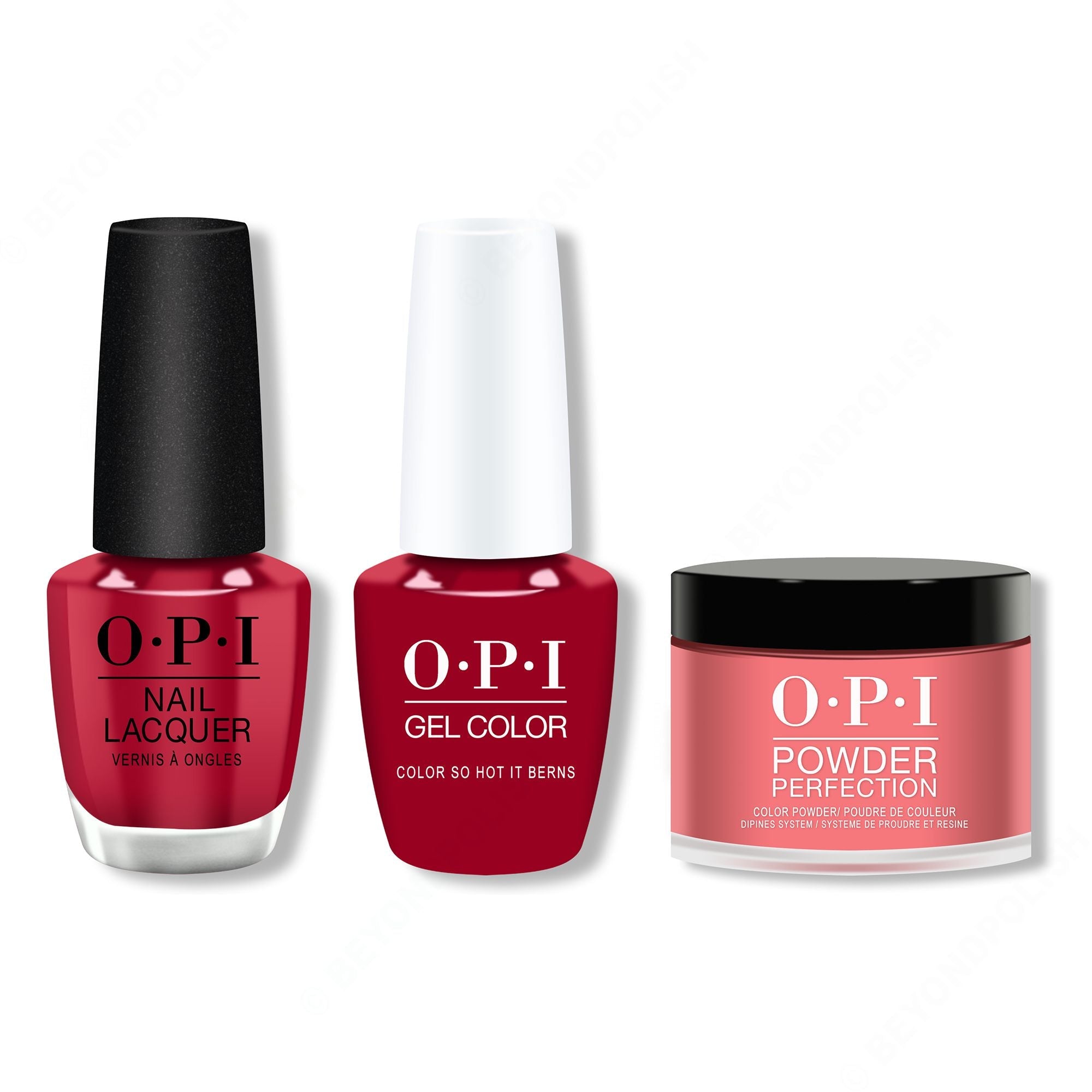 OPI - Gel, Lacquer & Dip Combo - Color So Hot It Berns - Gel, Lacquer & Dip at Beyond Polish