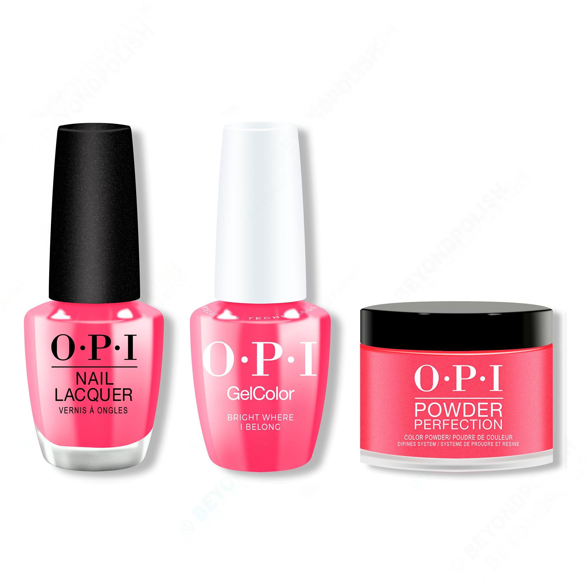OPI - Gel, Lacquer & Dip Intelli-Gel Combo - Bright Where I Belong! - Gel, Lacquer & Dip at Beyond Polish