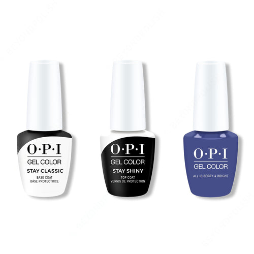 OPI GelColor Combo - Stay Classic Base, Shiny Top & All is Berry & Bright