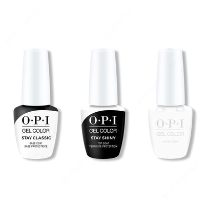 OPI GelColor Combo - Stay Classic Base, Shiny Top & Alpine Snow - Gel Polish at Beyond Polish