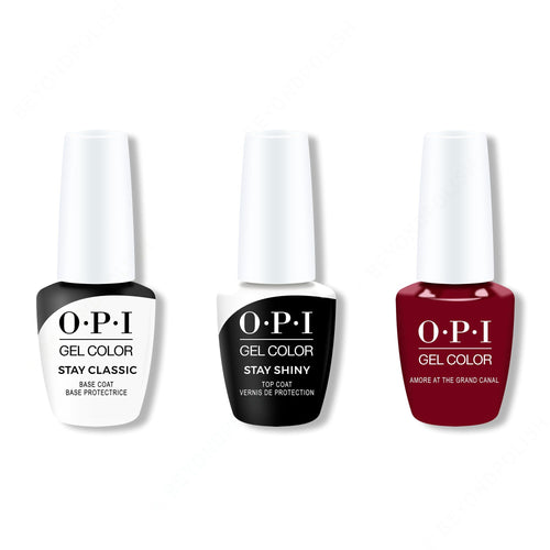 OPI GelColor Combo - Stay Classic Base, Shiny Top & Amore at the Grand Canal