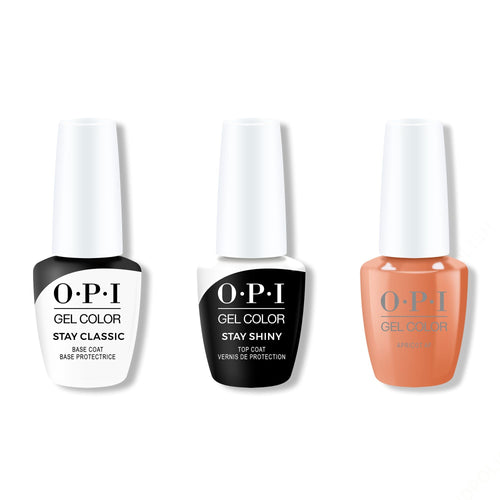 OPI GelColor Combo - Stay Classic Base, Shiny Top & Apricot AF