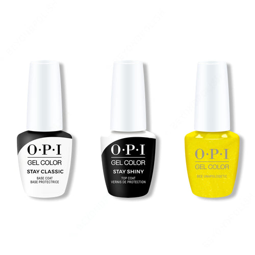 OPI GelColor Combo - Stay Classic Base, Shiny Top & Bee Unapologetic