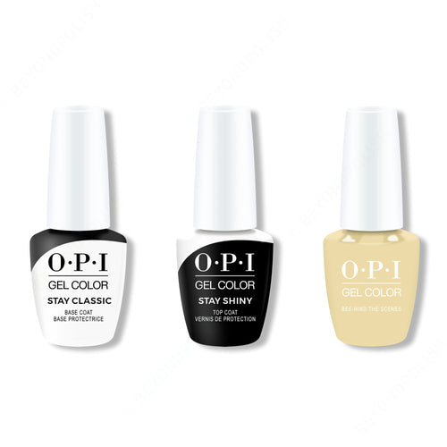 OPI GelColor Combo - Stay Classic Base, Shiny Top & Bee-hind the Scenes