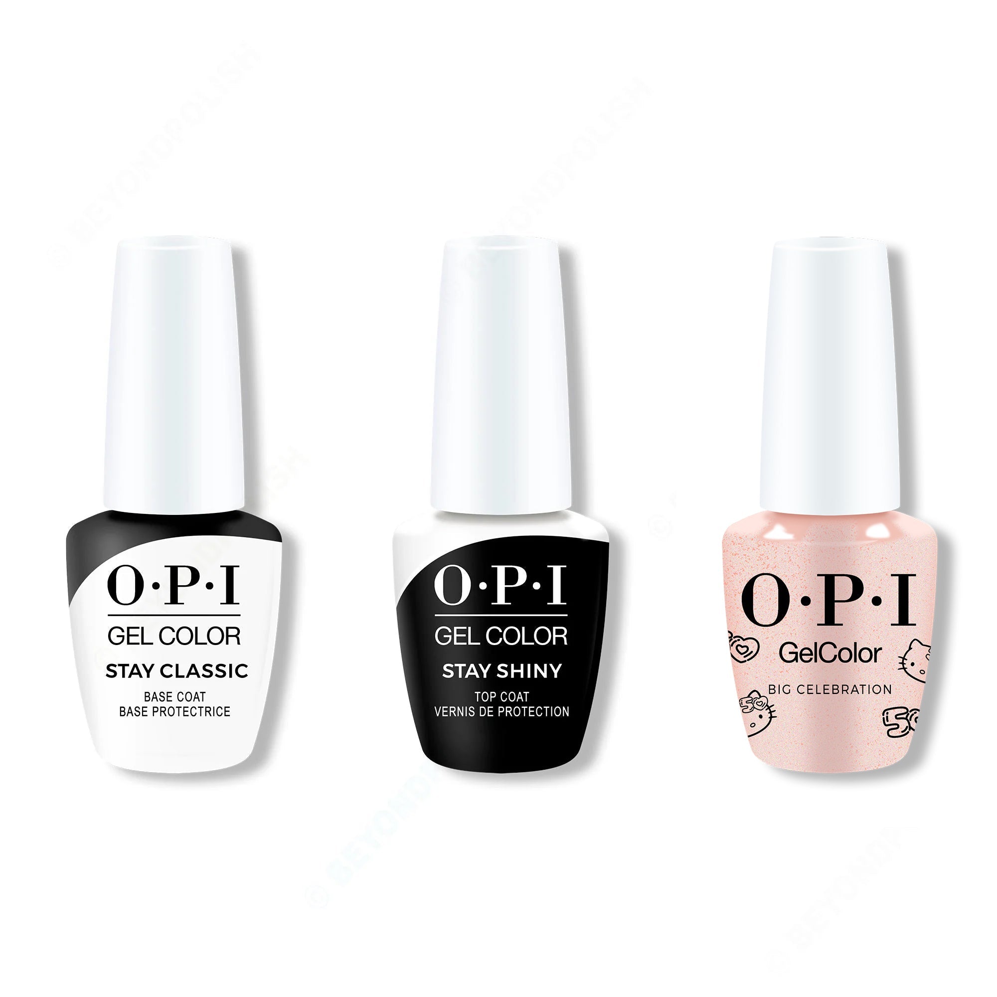 OPI GelColor Combo - Stay Classic Base, Shiny Top & Big Celebration - Gel Polish at Beyond Polish