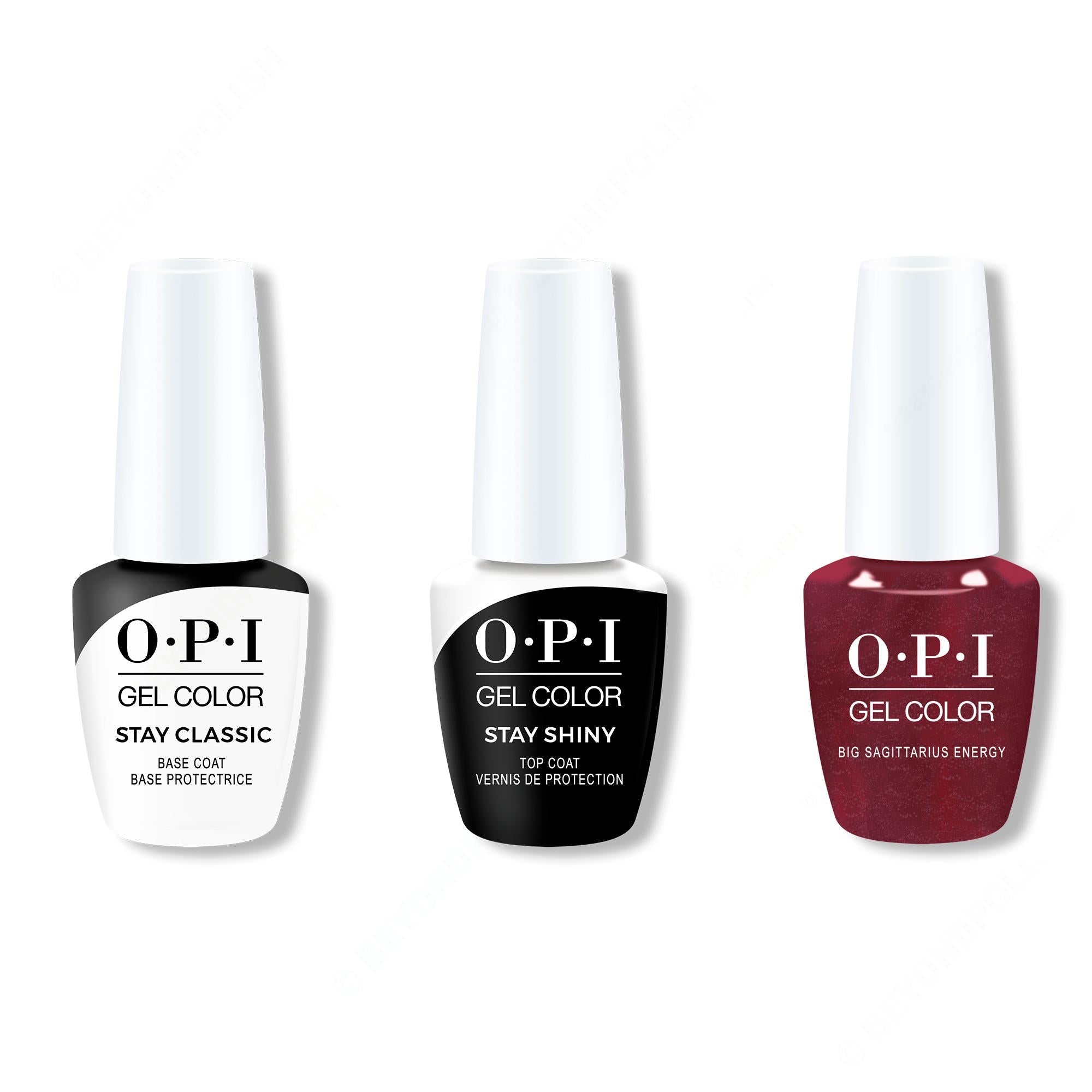 OPI GelColor Combo - Stay Classic Base, Shiny Top & Big Sagittarius Energy - Gel Polish at Beyond Polish