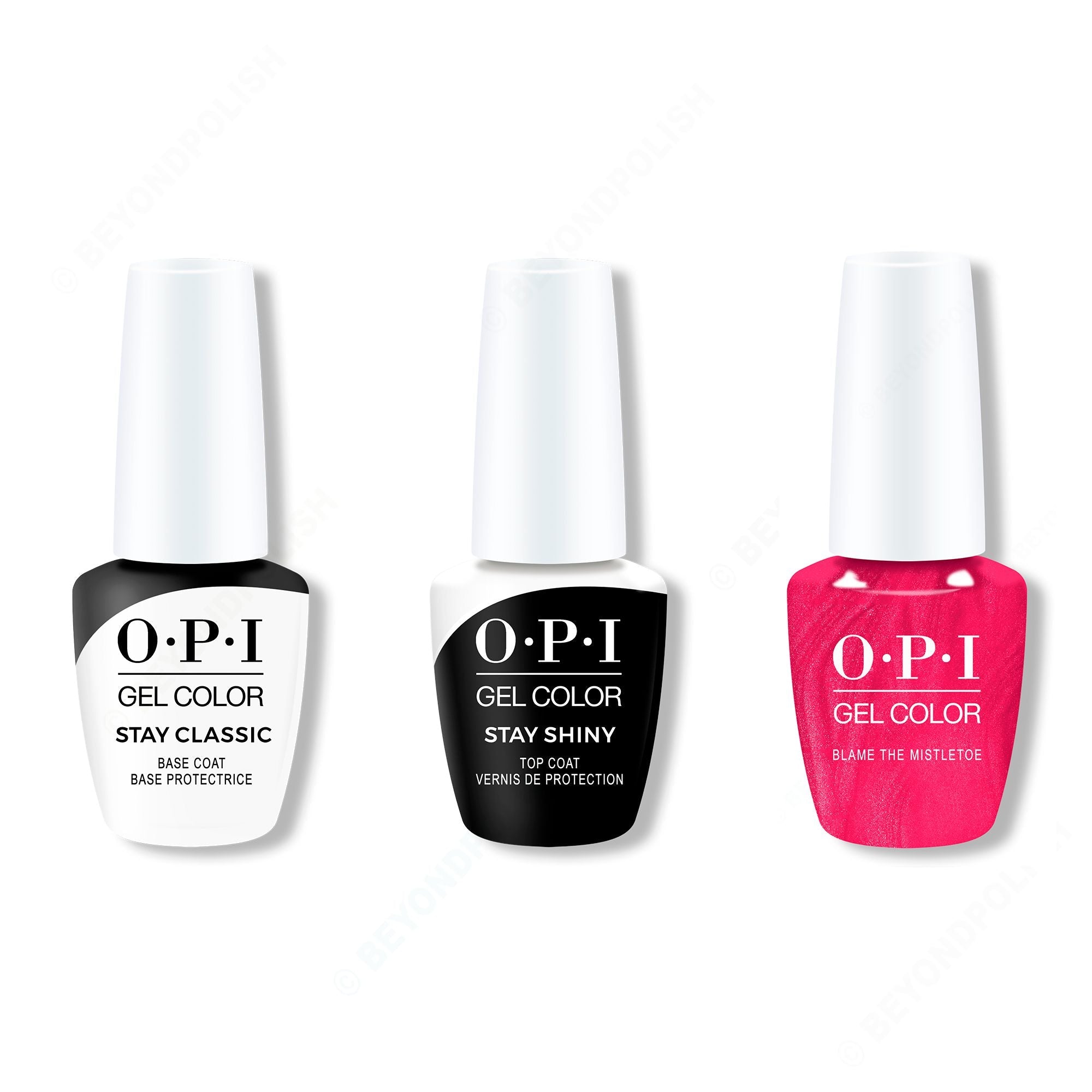 OPI GelColor Combo - Stay Classic Base, Shiny Top & Blame the Mistletoe - Gel Polish at Beyond Polish