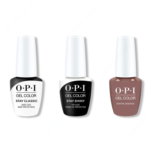 OPI GelColor Combo - Stay Classic Base, Shiny Top & Bonfire Serenade