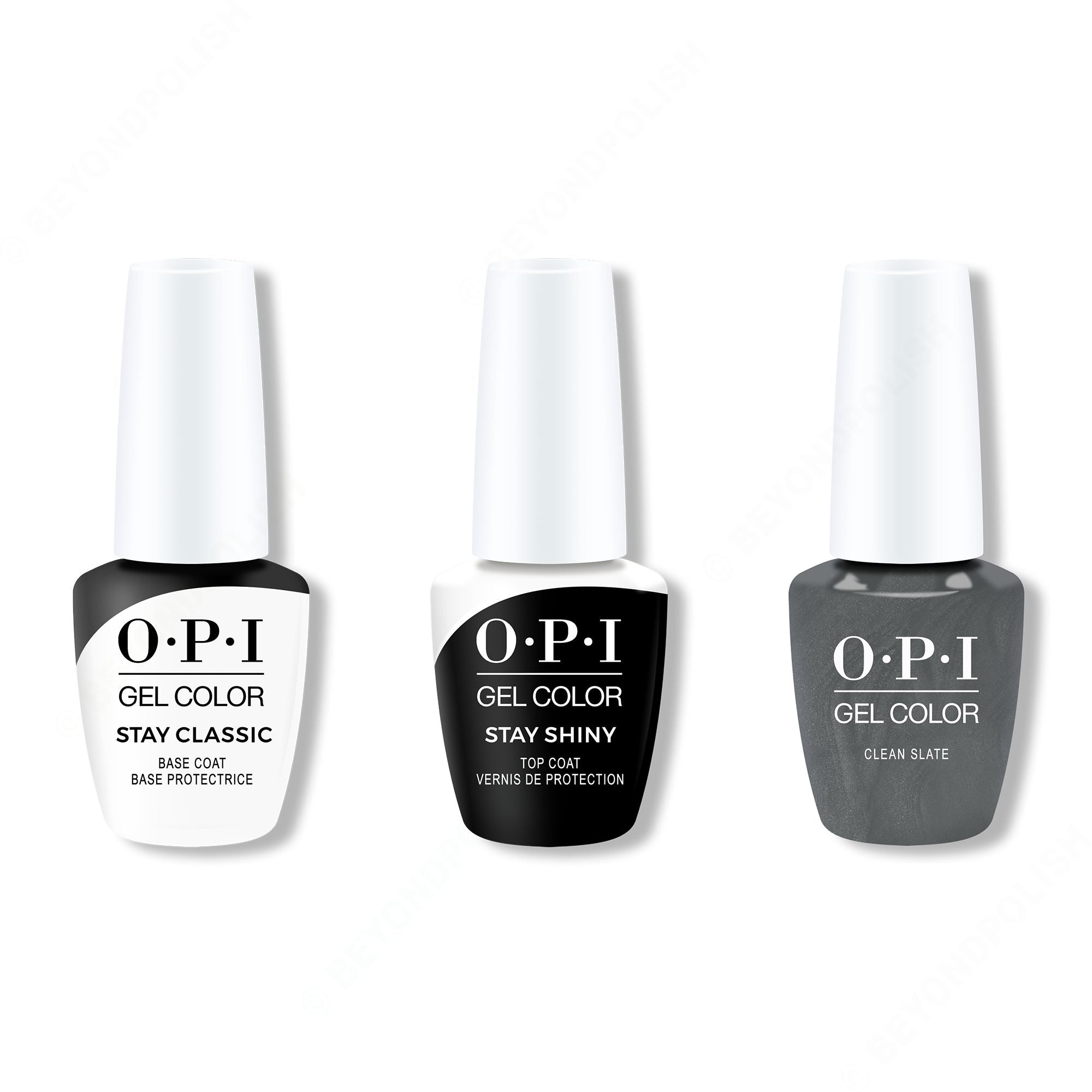 OPI GelColor Combo - Stay Classic Base, Shiny Top & Clean Slate - Gel Polish at Beyond Polish
