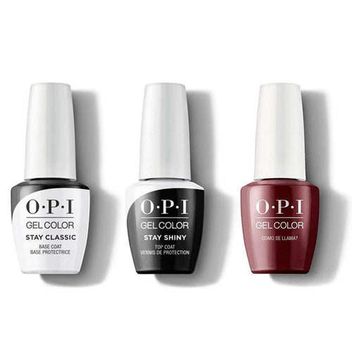 OPI GelColor Combo - Stay Classic Base, Shiny Top & Como se Llama?