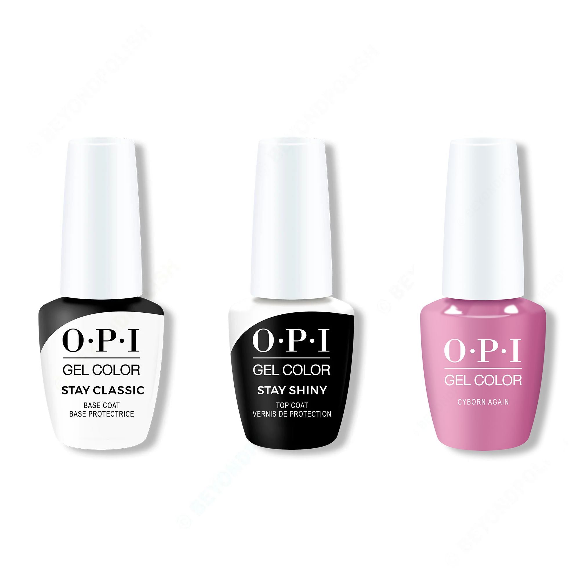 OPI GelColor Combo - Stay Classic Base, Shiny Top & Cyborn Again - Gel Polish at Beyond Polish