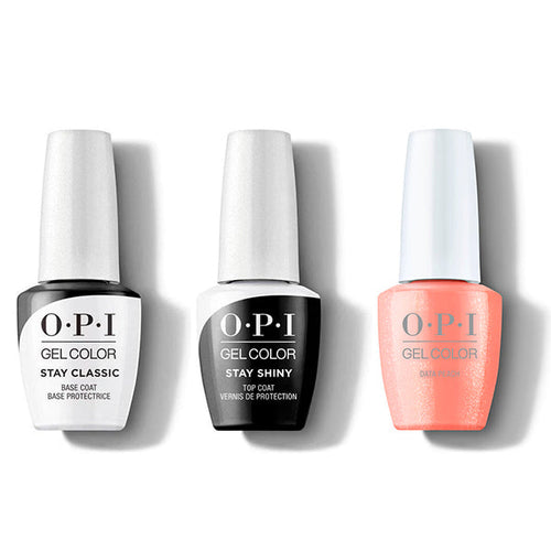 OPI GelColor Combo - Stay Classic Base, Shiny Top & Data Peach