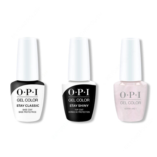 OPI GelColor Combo - Stay Classic Base, Shiny Top & Gemini And I