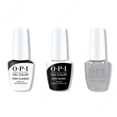 OPI GelColor Combo - Stay Classic Base, Shiny Top & Go Big or Go Chrome - Gel Polish at Beyond Polish