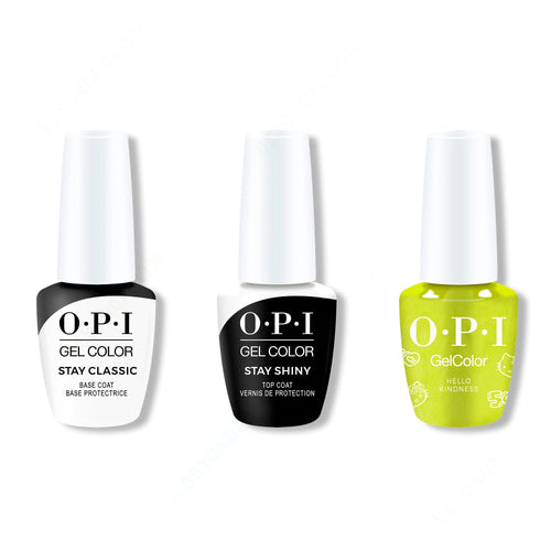OPI GelColor Combo - Stay Classic Base, Shiny Top & Hello Kindness