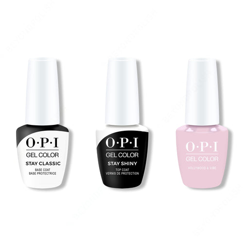 OPI GelColor Combo - Stay Classic Base, Shiny Top & Hollywood & Vibe