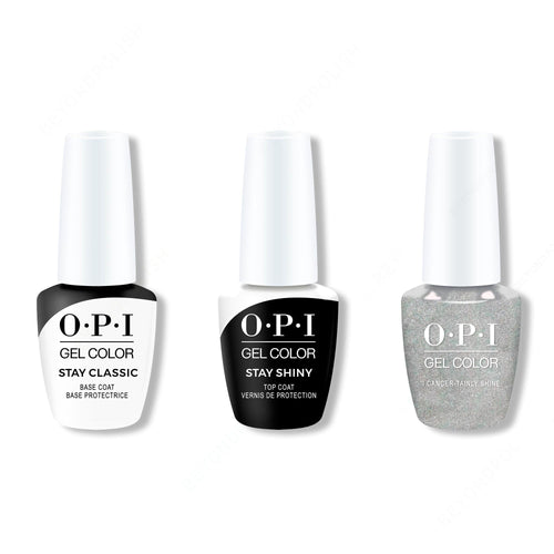 OPI GelColor Combo - Stay Classic Base, Shiny Top & I Cancer-tainly Shine