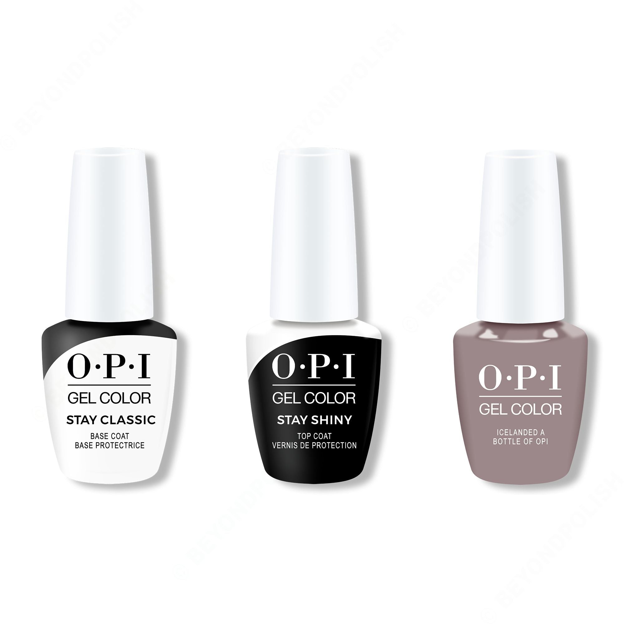 OPI GelColor Combo - Stay Classic Base, Shiny Top & Icelanded a Bottle of OPI - Gel Polish at Beyond Polish