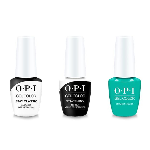 OPI GelColor Combo - Stay Classic Base, Shiny Top & I'm Yacht Leaving - Gel Polish at Beyond Polish
