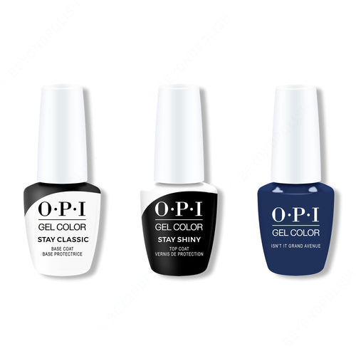 OPI GelColor Combo - Stay Classic Base, Shiny Top & Isn't it Grand Avenue
