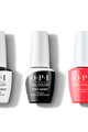 OPI GelColor Combo - Stay Classic Base, Shiny Top & Left Your Texts On Red - Gel Polish at Beyond Polish