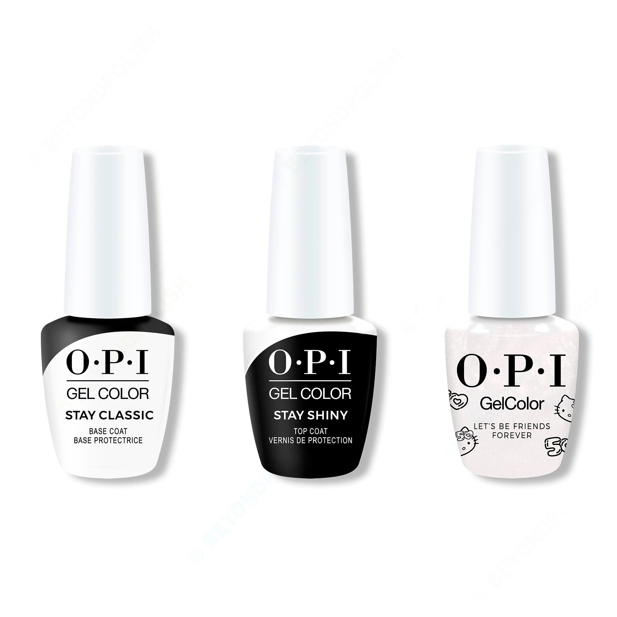 OPI GelColor Combo - Stay Classic Base, Shiny Top & Let's Be Friends Forever - Gel Polish at Beyond Polish