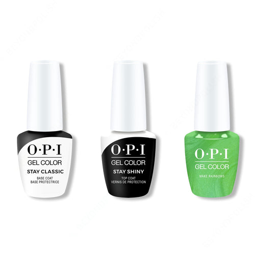 OPI GelColor Combo - Stay Classic Base, Shiny Top & Make Rainbows