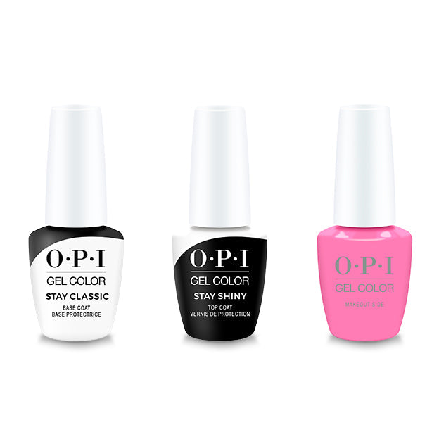 OPI GelColor Combo - Stay Classic Base, Shiny Top & Makeout-side - Gel Polish at Beyond Polish
