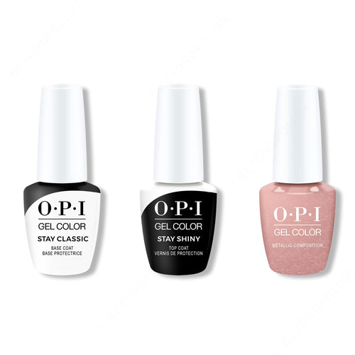OPI GelColor Combo - Stay Classic Base, Shiny Top & Metallic Composition