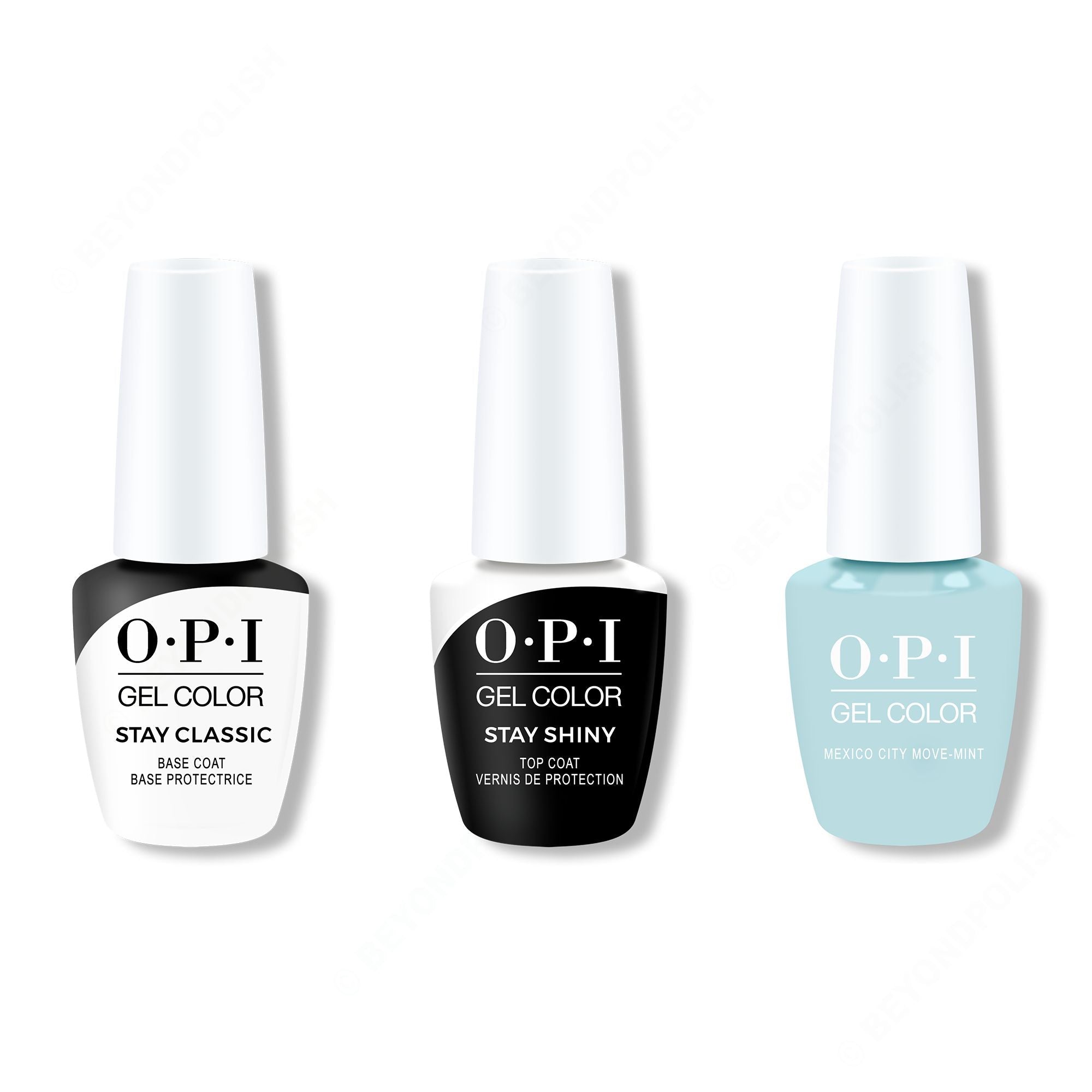 OPI GelColor Combo - Stay Classic Base, Shiny Top & Mexico City Move-mint - Gel Polish at Beyond Polish