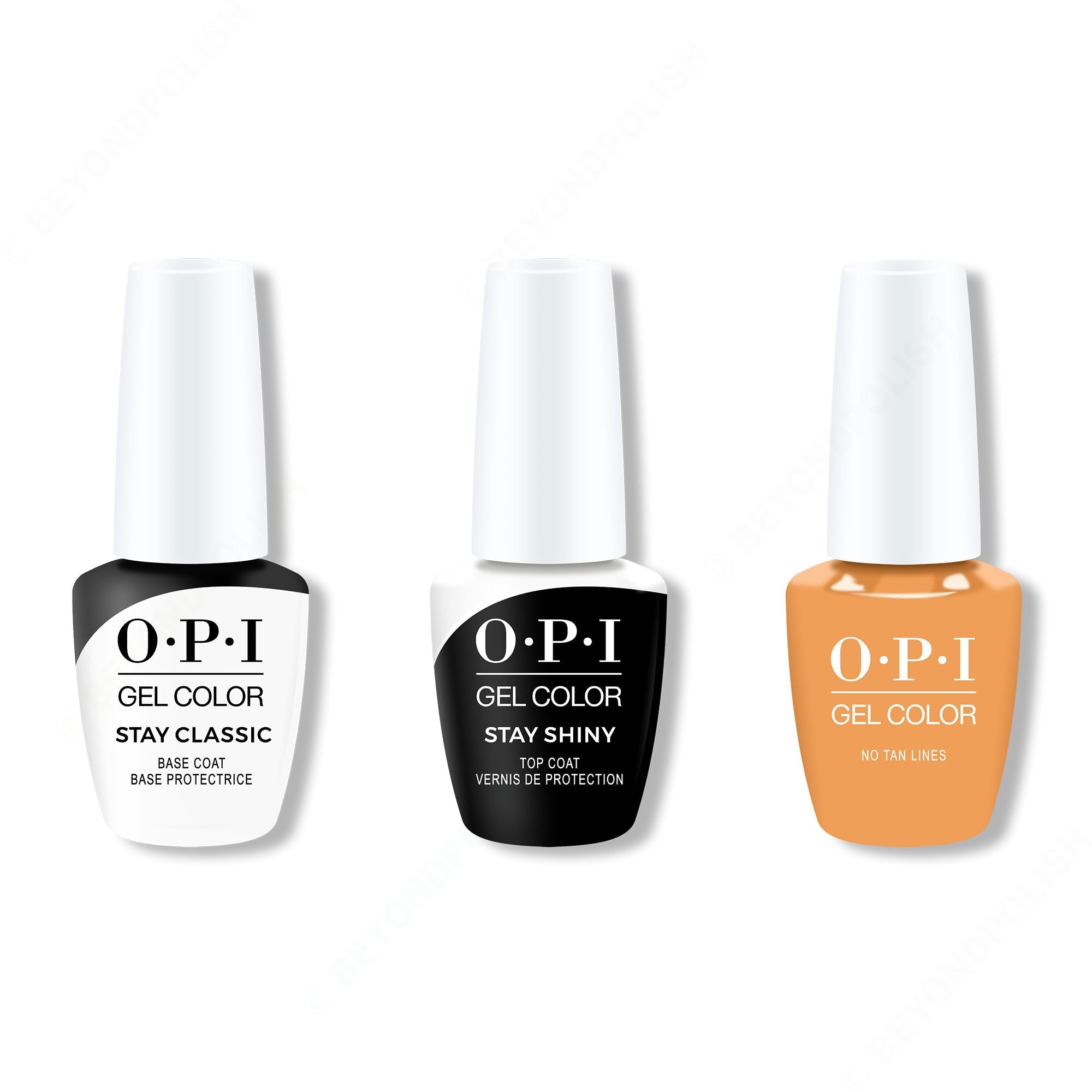 OPI GelColor Combo - Stay Classic Base, Shiny Top & No Tan Lines - Gel Polish at Beyond Polish