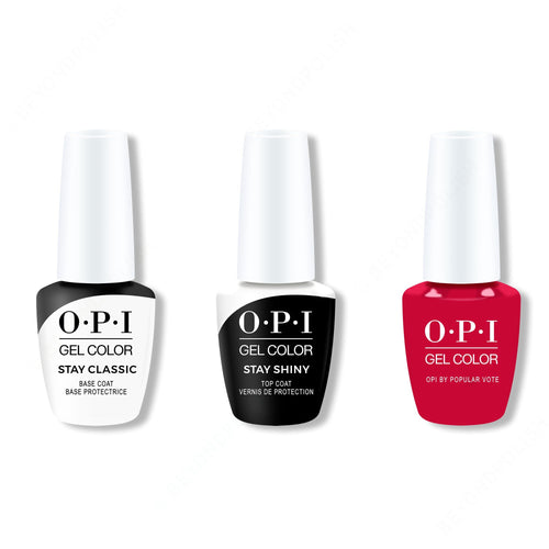 OPI GelColor Combo - Stay Classic Base, Shiny Top & OPI By Popular Vote