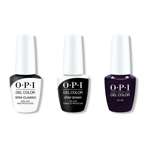 OPI GelColor Combo - Stay Classic Base, Shiny Top & OPI Ink