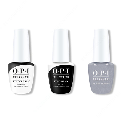 OPI GelColor Combo - Stay Classic Base, Shiny Top & OPI Nails The Runway