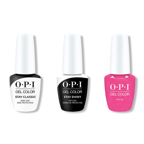 OPI GelColor Combo - Stay Classic Base, Shiny Top & Pink BIG