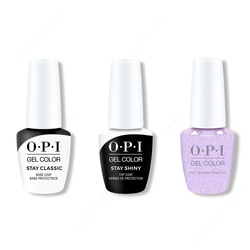 OPI GelColor Combo - Stay Classic Base, Shiny Top & Put On Something Ice