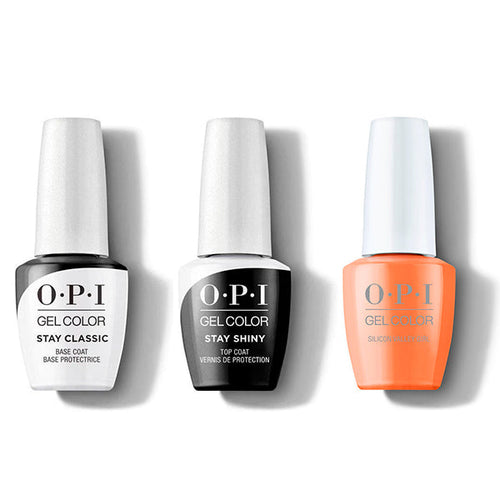 OPI GelColor Combo - Stay Classic Base, Shiny Top & Silicon Valley Girl