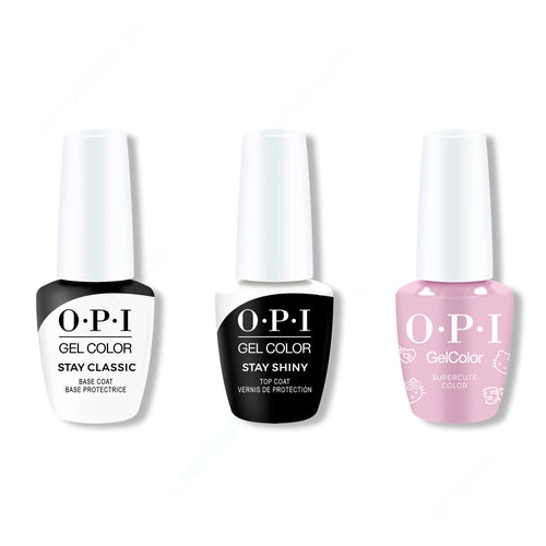 OPI GelColor Combo - Stay Classic Base, Shiny Top & Supercute Color