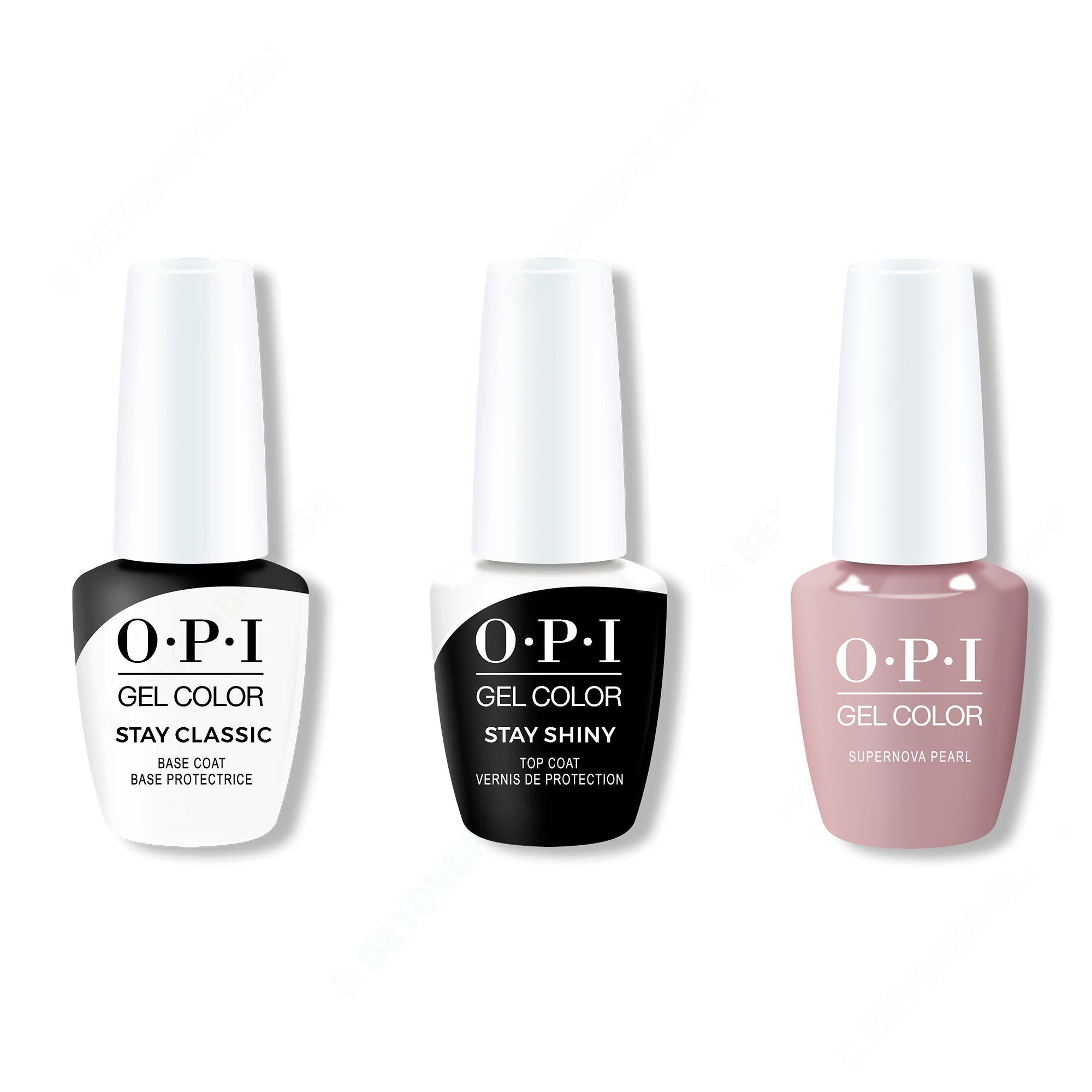 OPI GelColor Combo - Stay Classic Base, Shiny Top & Supernova Pearl - Gel Polish at Beyond Polish