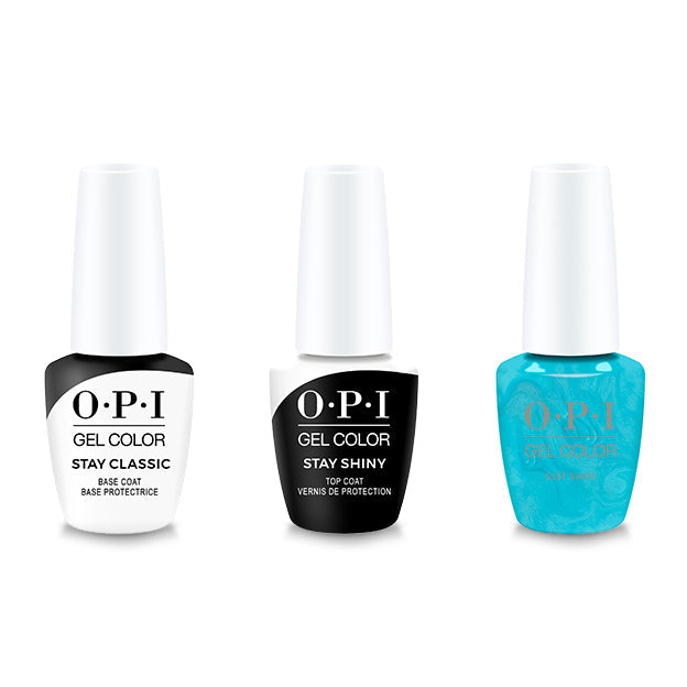 OPI GelColor Combo - Stay Classic Base, Shiny Top & Surf Naked - Gel Polish at Beyond Polish
